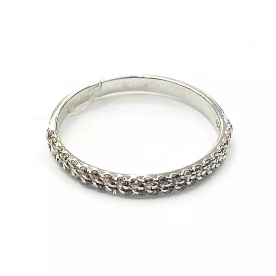 Серебряное кольцо 925, женское, с фианитом, размер 19