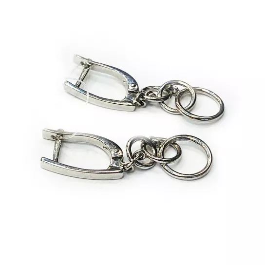 Серебряные серьги 925, женские, с эмалью