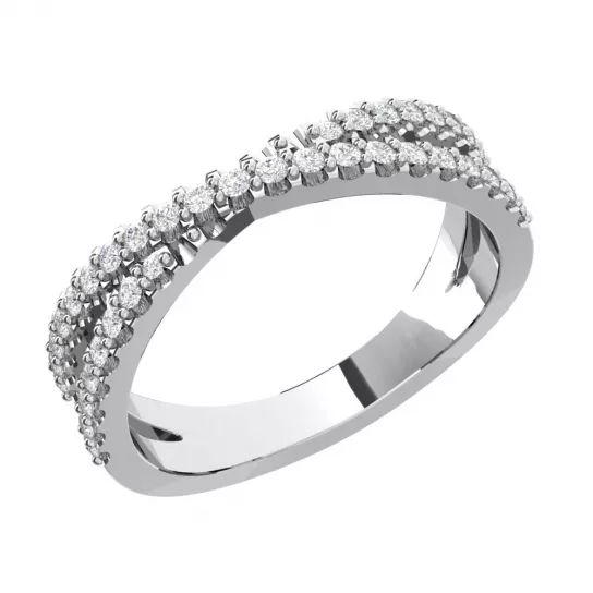 Серебряное кольцо 925, женское, с фианитом, размер 18.5