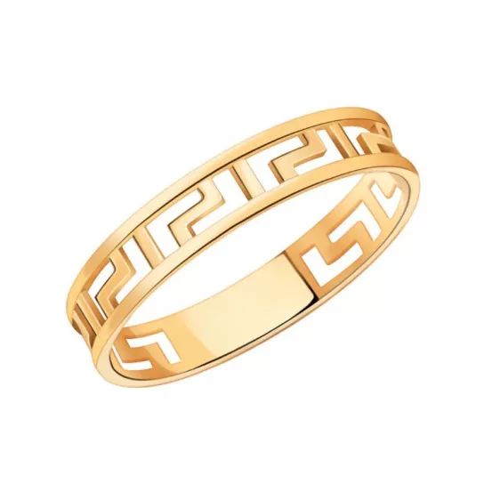 Золотое кольцо 585, женское, размер 17.5