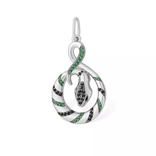 Серебряная подвеска 925, женская, с фианитом