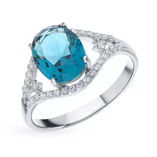 Серебряное кольцо 925, женское, размер 19.5