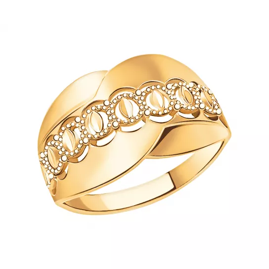 Золотое кольцо 585, женское, размер 19.5