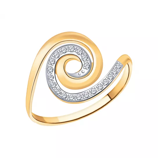 Золотое кольцо 585, женское, размер 18