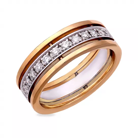 Кольцо с бриллиантами из золота