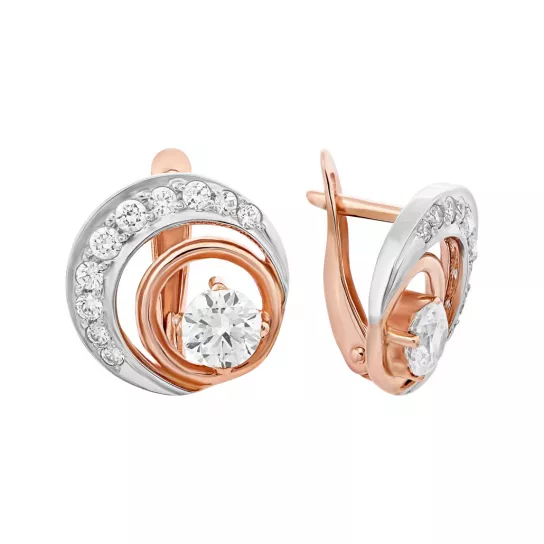 Золотые серьги 585, женские