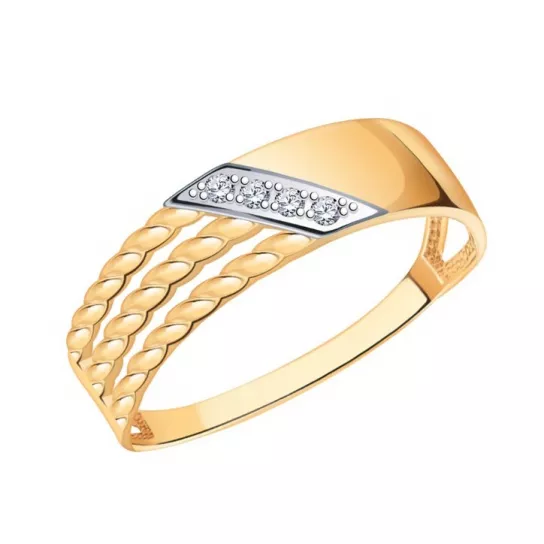 Золотое кольцо 585, женское, размер 19.5