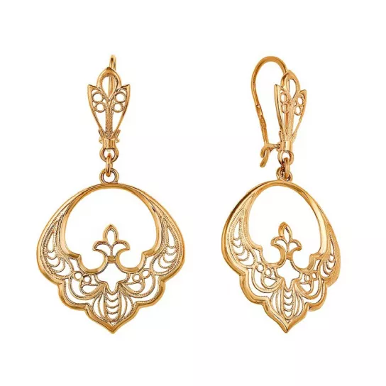 Золотые серьги 585, женские