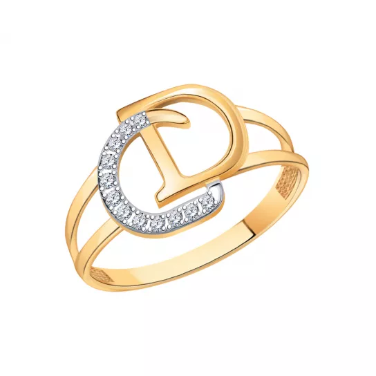 Золотое кольцо 585, женское, размер 19