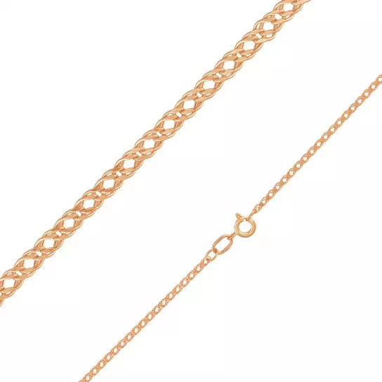 браслет 585, плетение ромб пустотелый, длина 16 см