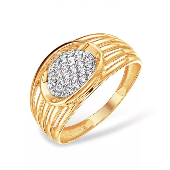 Золотое кольцо 585, женское, размер 19