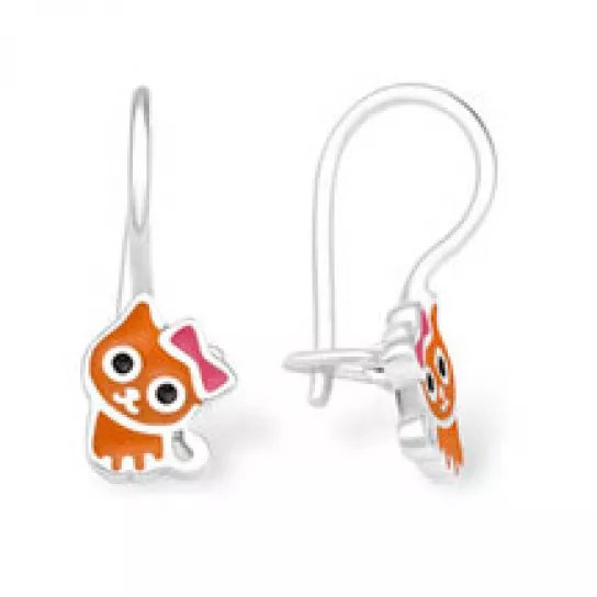 Серебряные серьги 925, детские, с эмалью