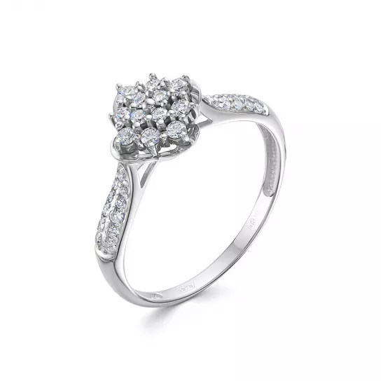 Золотое кольцо 585, женское, с бриллиантом, размер 18