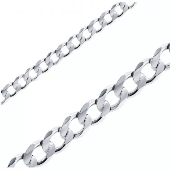 Серебряная цепочка 925 на шею, плетение панцирное, длина 40 см