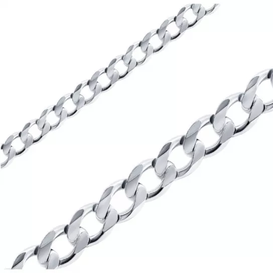 Серебряная цепочка 925 на шею, плетение панцирное, длина 40 см