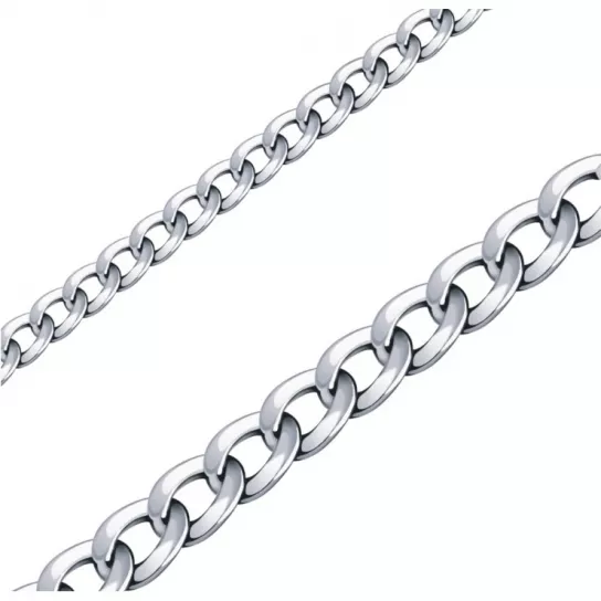 Серебряная цепочка 925 на шею, плетение панцирное, длина 40 см