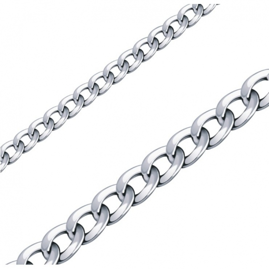 Серебряная цепочка 925 на шею, плетение панцирное, длина 40 см