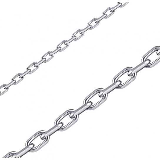 Серебряная цепочка 925 на шею, плетение якорное, длина 70 см