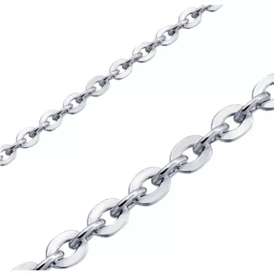 Серебряная цепочка 925 на шею, плетение якорное, длина 65 см