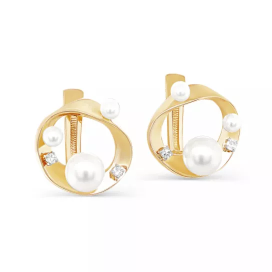 Золотые серьги 585, женские