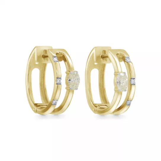 Золотые серьги 585, женские