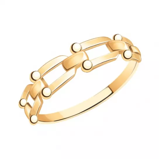 Золотое кольцо 585, женское, размер 16.5