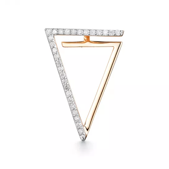 Золотая подвеска 585, женская, с бриллиантом