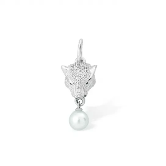 Серебряная подвеска 925, женская, с жемчугом и фианитом