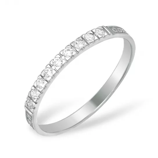 Серебряное кольцо 925, женское, с фианитом, размер 18.5
