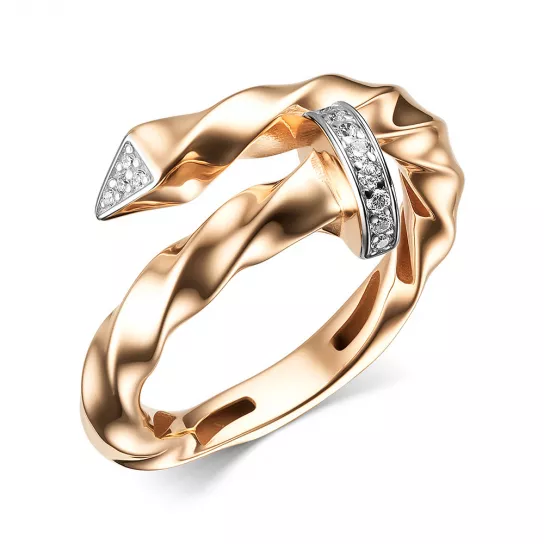 Серебряное кольцо 925, женское, с фианитом, размер 18.5