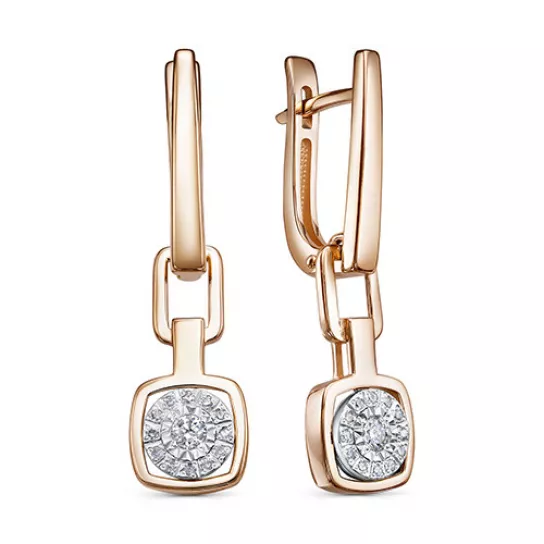 Золотые серьги 585, женские