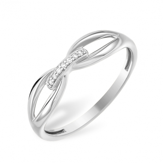 Серебряное кольцо 925, женское, с фианитом, размер 18.5