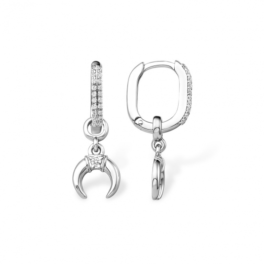 Серебряные серьги 925, женские, с фианитом