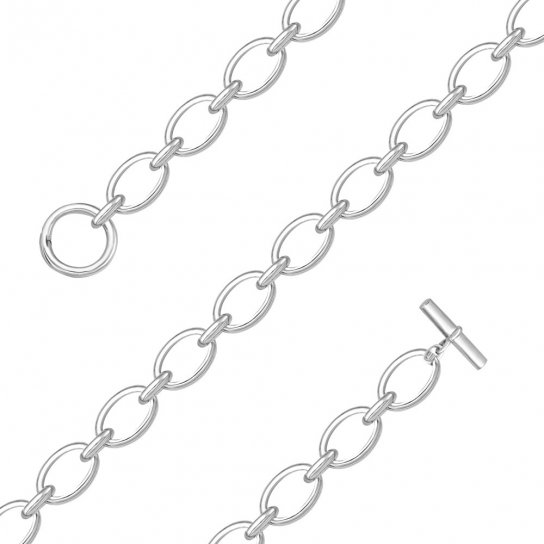 Серебряный браслет 925, длина 18.5 см