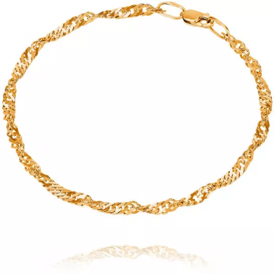 браслет 585, плетение сингапур, длина 17 см