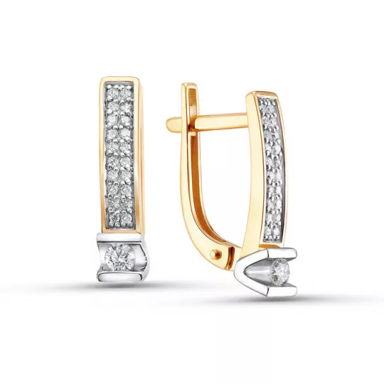 Серьги с бриллиантами из золота