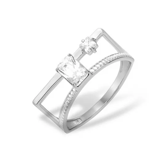 Серебряное кольцо 925, женское, с фианитом, размер 18