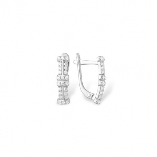 Серебряные серьги 925, женские, с фианитом