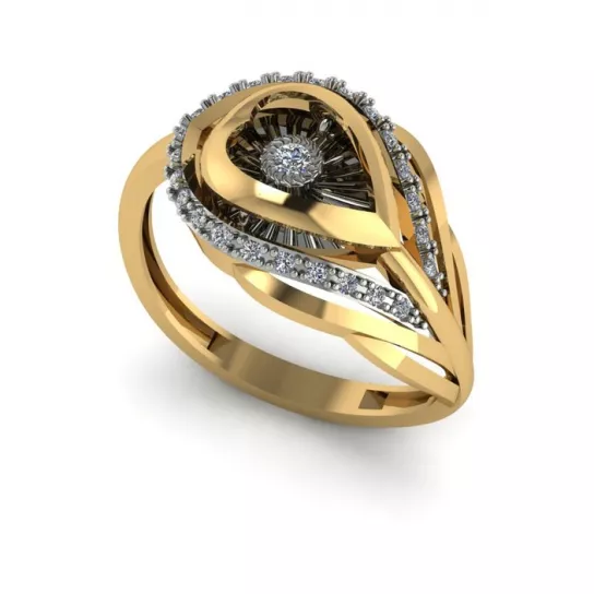 Золотое кольцо 585, женское, размер 20