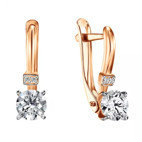 Золотые серьги 585, женские