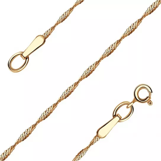 браслет 585, плетение сингапур, длина 18 см