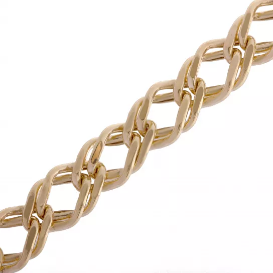 Золотая цепочка 585 на шею, длина 45 см, цвет красное золото