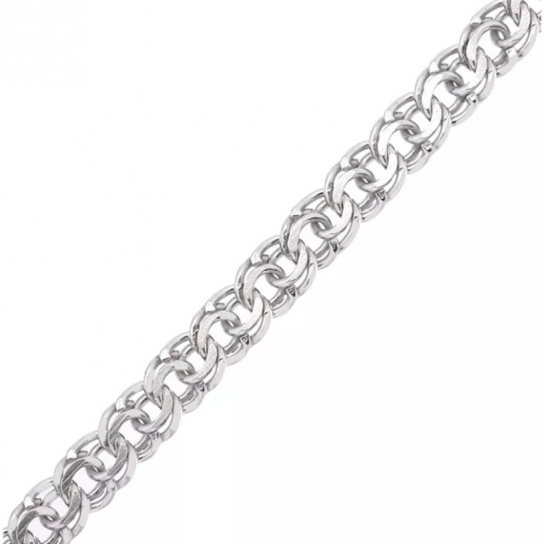 Серебряная цепочка 925 на шею, плетение бисмарк, длина 55 см