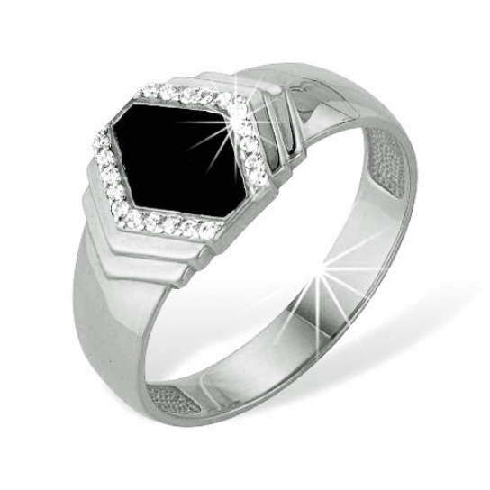 Серебряное кольцо 925, женское, с фианитом, размер 20