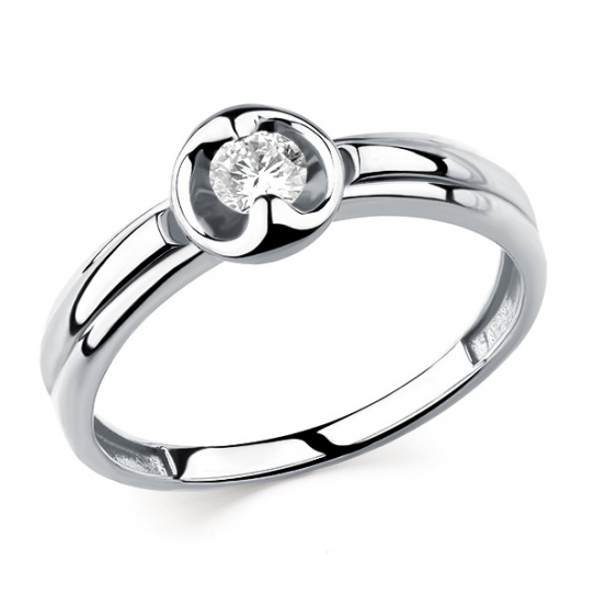 Серебряное кольцо 925, женское, размер 19