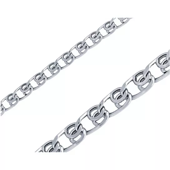 Серебряная цепочка 925 на шею, плетение лав, длина 60 см