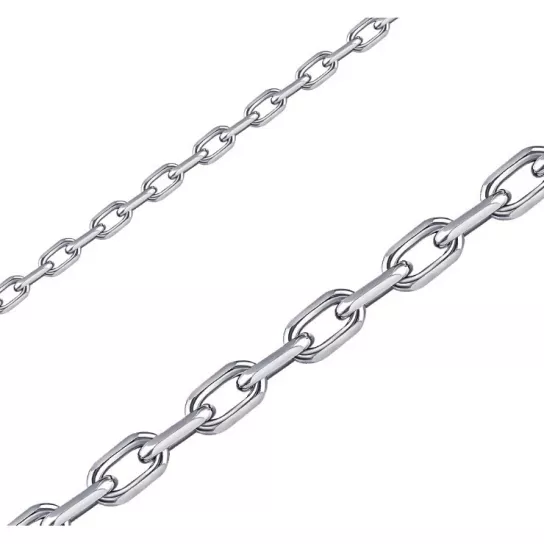 Серебряная цепочка 925 на шею, плетение якорное, длина 50 см