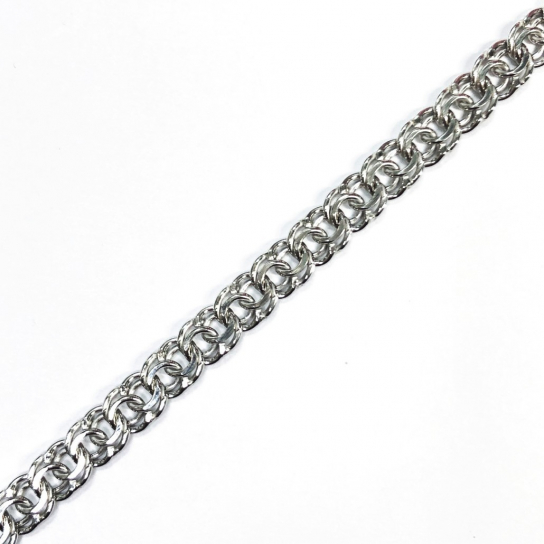 Серебряная цепочка 925 на шею, плетение бисмарк, длина 70 см