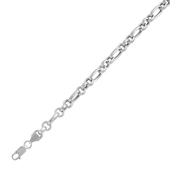 Серебряная цепочка 925 на шею, плетение фантазийное, длина 55 см