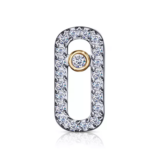 Золотая подвеска 585, женская, с бриллиантом